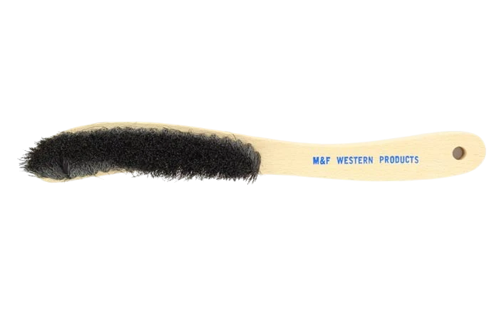 M&F Hat Brim Brush for cleaning and maintaining hat brims with soft bristles, ideal for preserving hat shape and appearance.