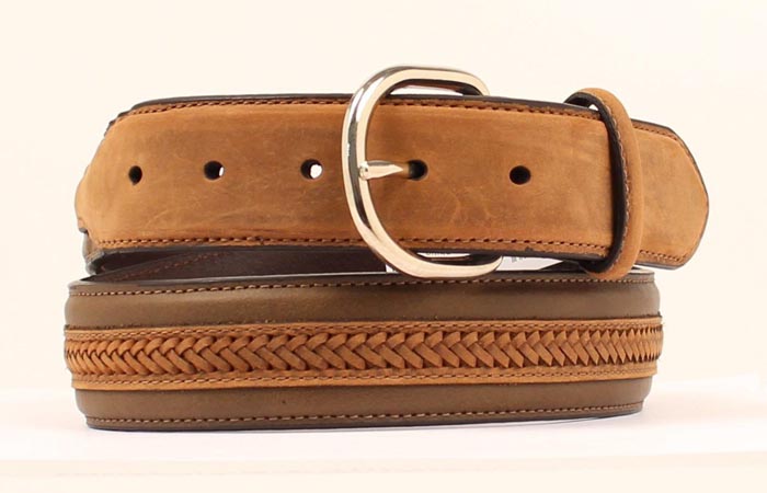M&F Nocona men's Western belt with classic leather strap and Western-style buckle, suitable for casual and Western outfits.