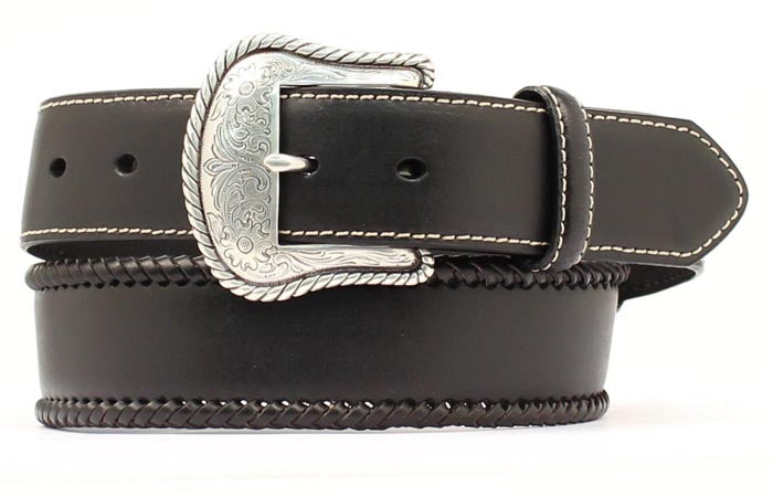 M&F Nocona Top Hand lace edge concho Western belt with decorative accents and leather design, ideal for Western style outfits.