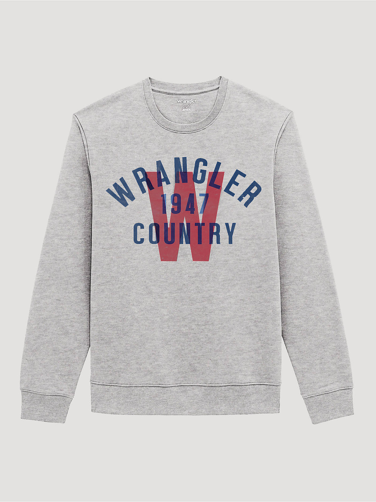Wrangler Men's 1947 Country Graphic Fleece Sweatshirt, Grey Mele – front