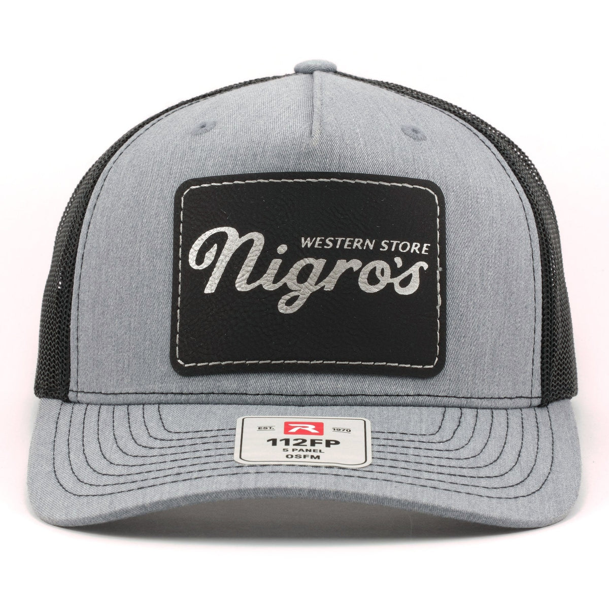 Nigro's Western Store Unisex Heather Grey Black Curved Bill NWS-LP - view 1