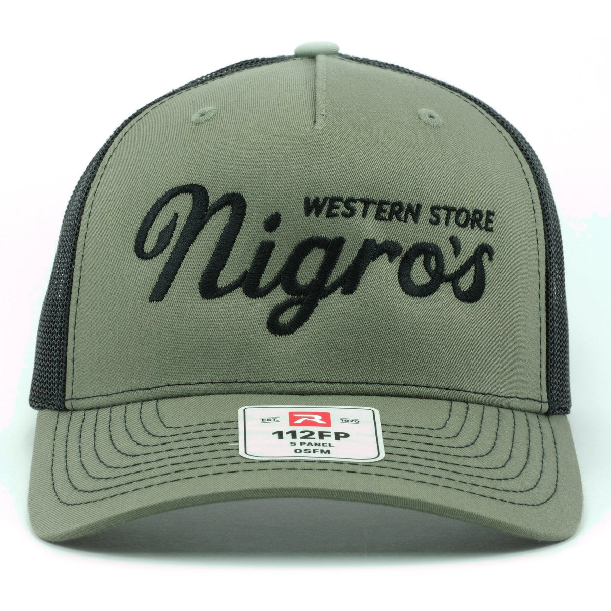 Nigro's Western Store Unisex Loden Black Curved Bill NWS-ES - view 1