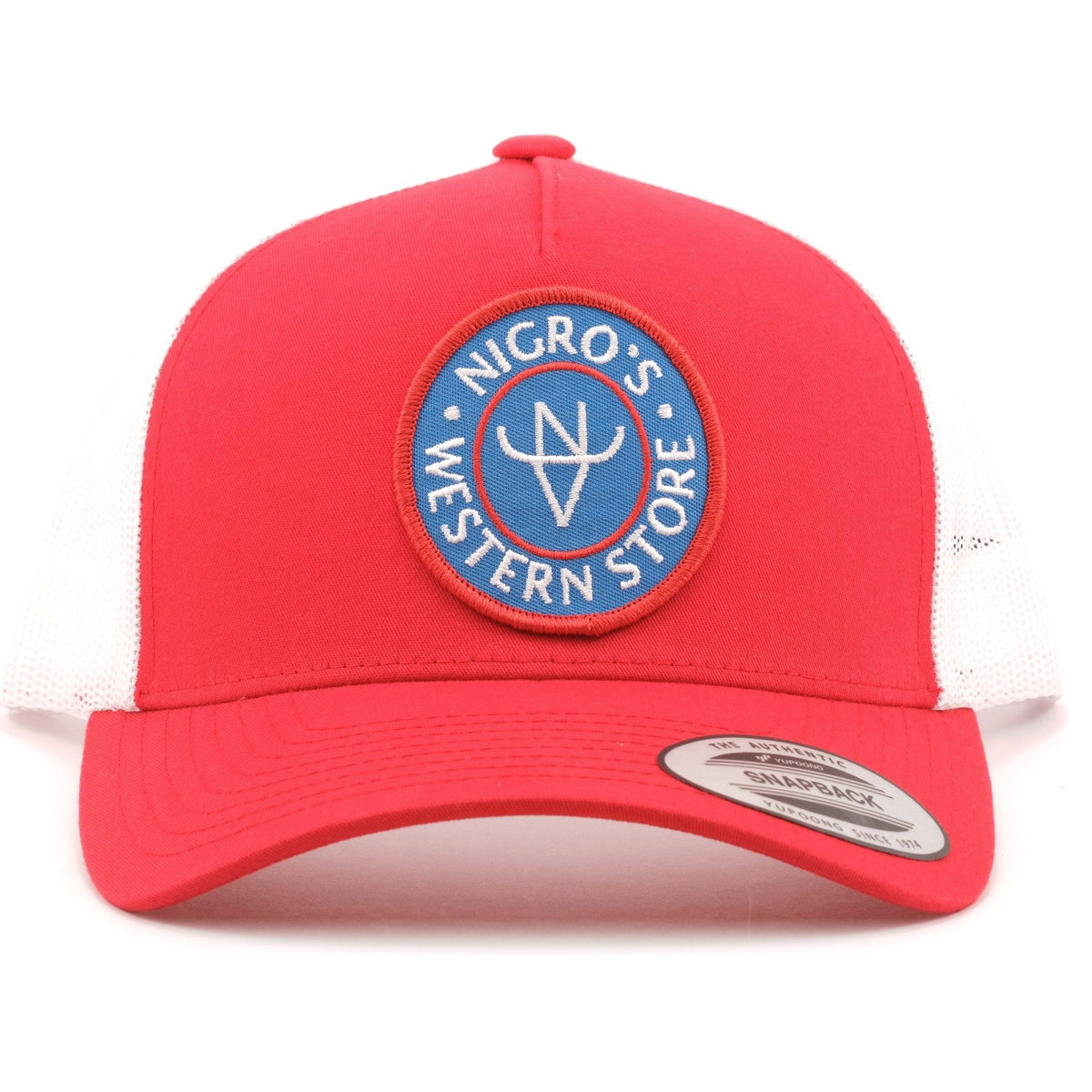 Nigro's Western Store Unisex Red White Curved Bill NWS-RP - view 1
