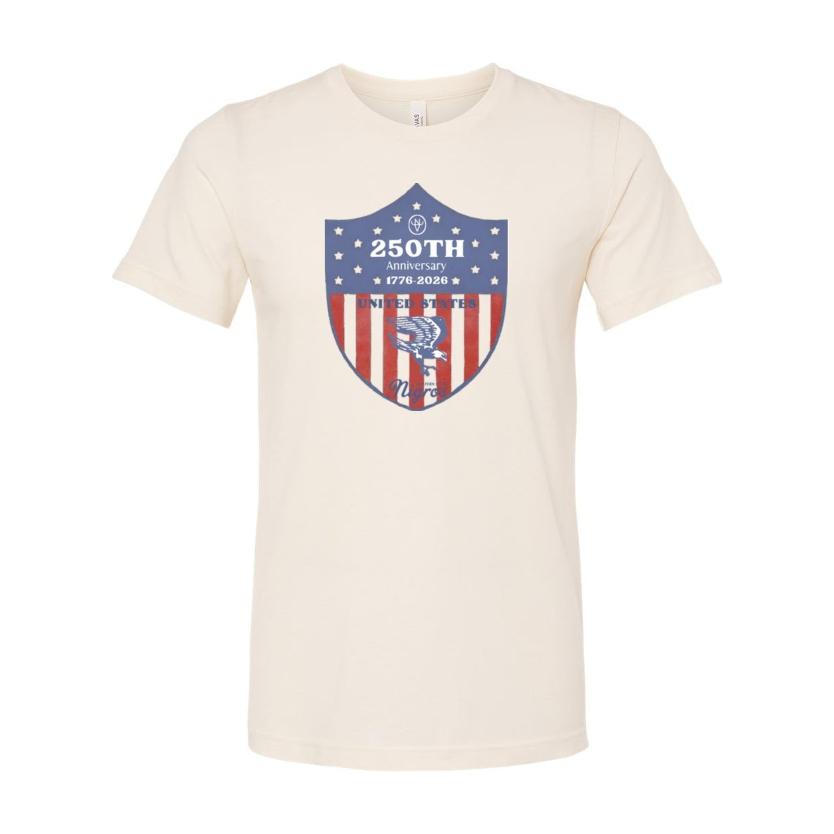Nigro's Western Store USA 250th Anniversary T-Shirt, Heather Natural – front