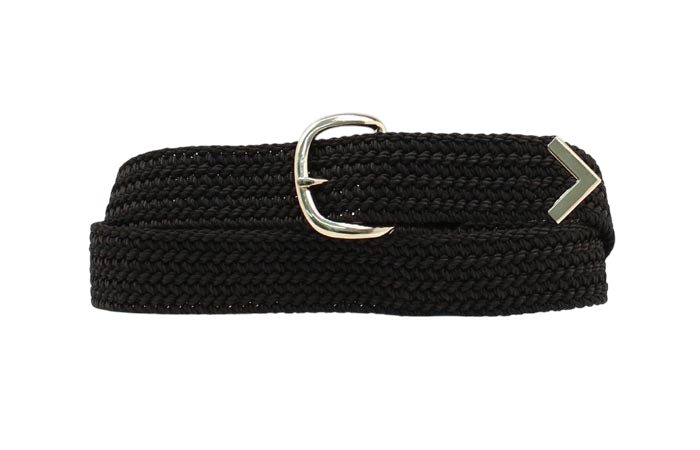 Black Nocona woven braided belt by M&F, featuring durable machine-woven design for a stylish, casual look.