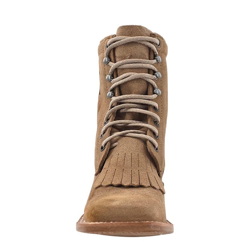 R. Watson Women's Sand Roughout Wide Square Toe Boot – toe