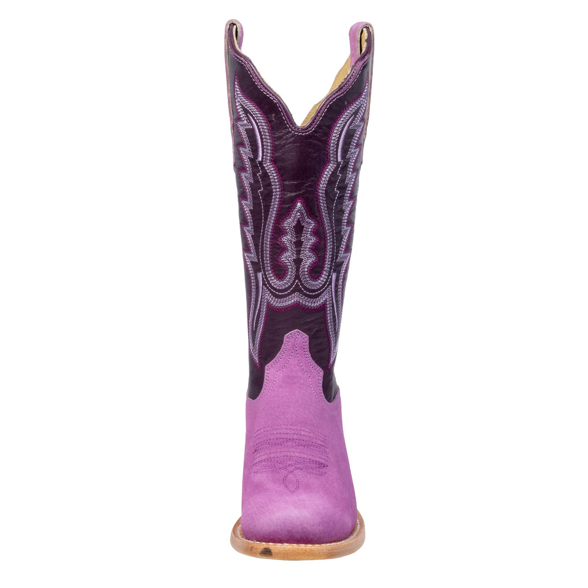 R. Watson Women's Sinatra Narrow Square Toe Boot, Violet Boar/Dark Violet – toe
