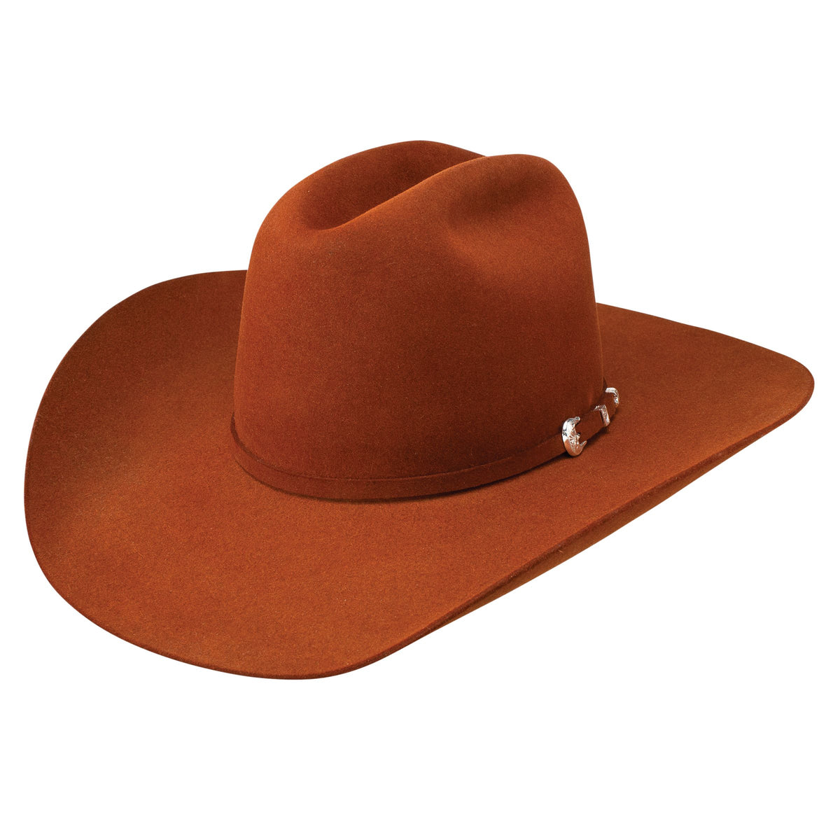 Resistol 6X Midnight Cowboy Hat in Rust, a classic cowboy hat with a wide brim and traditional western style.