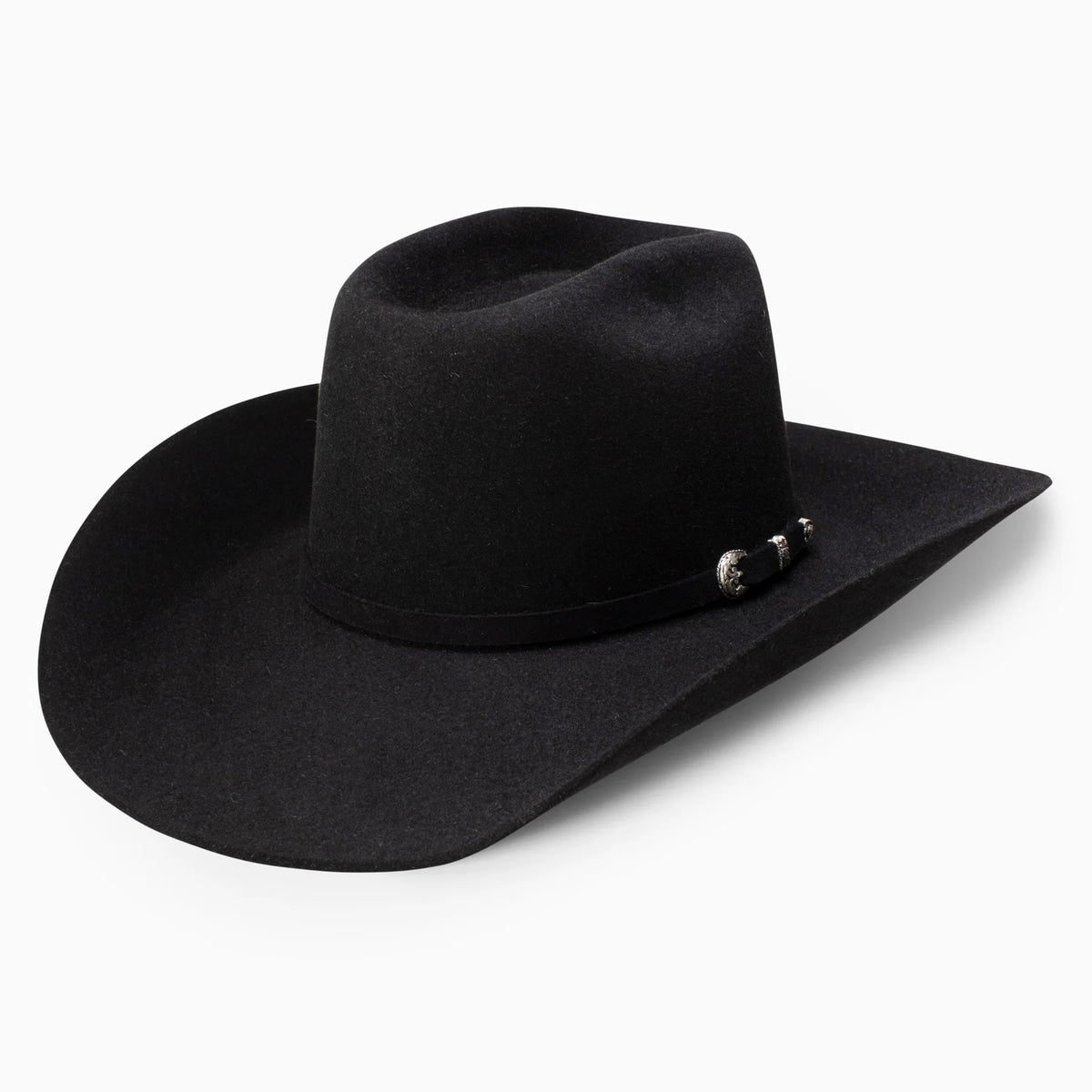 Black Resistol Men's 6X The SP cowboy hat with a wide brim and classic Western style, crafted for authentic cowboy wear.