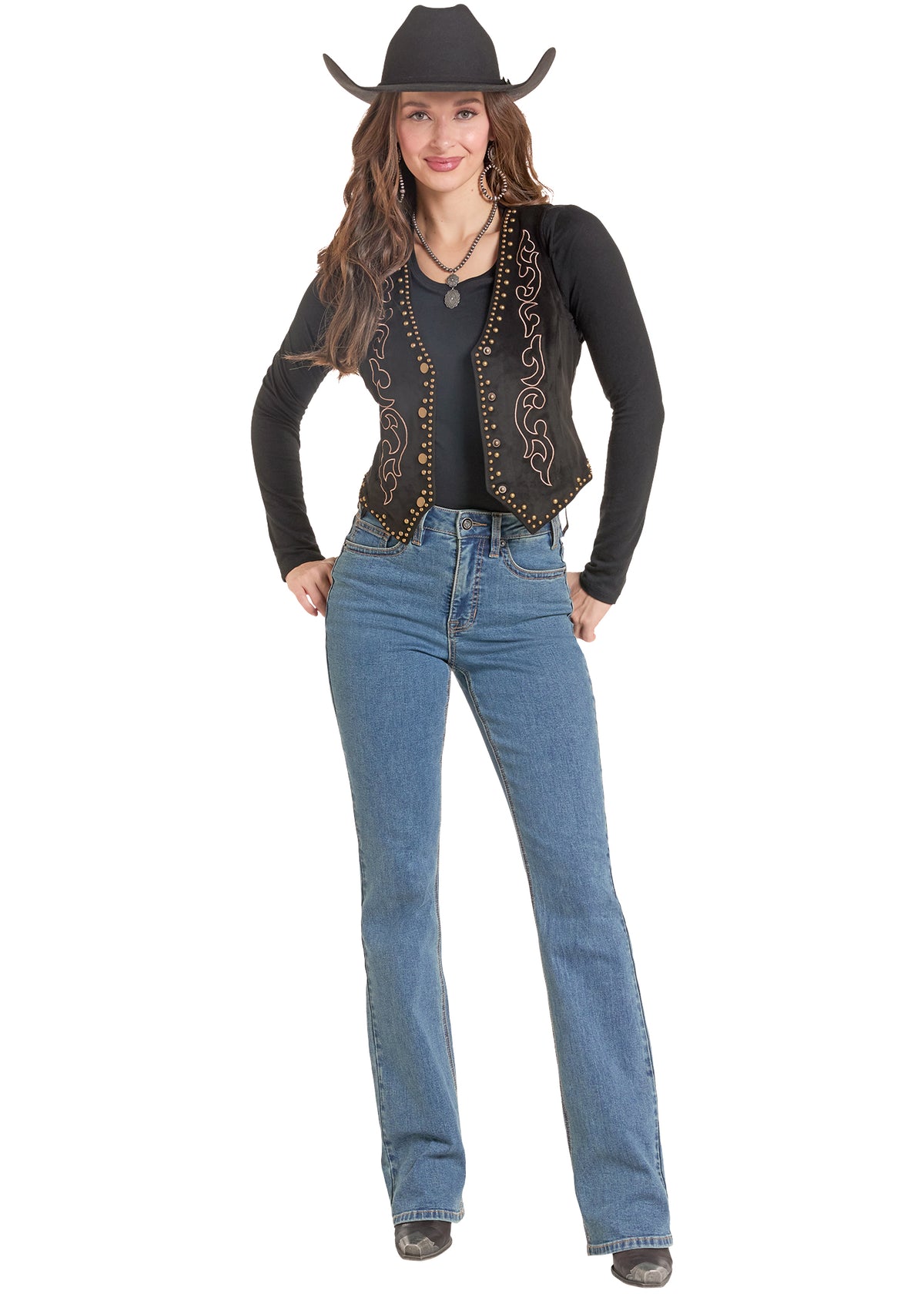 Rock & Roll Denim Womens Black BW98T09983 - view 2