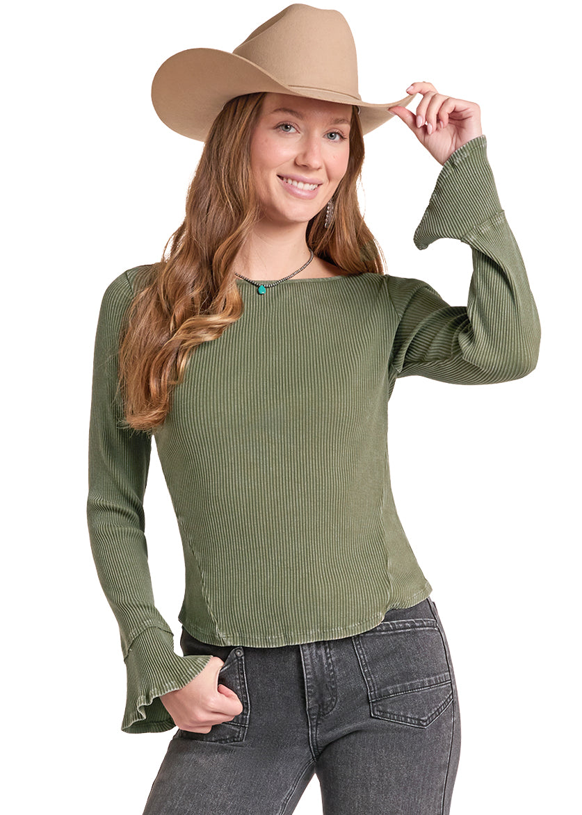 Rock & Roll Denim Womens Moss Green BW22T09373 - view 1