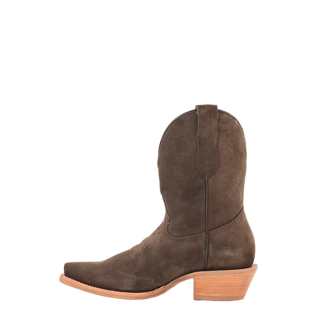 RW Ranch Women's Roughout Boot (Chocolate) – inside