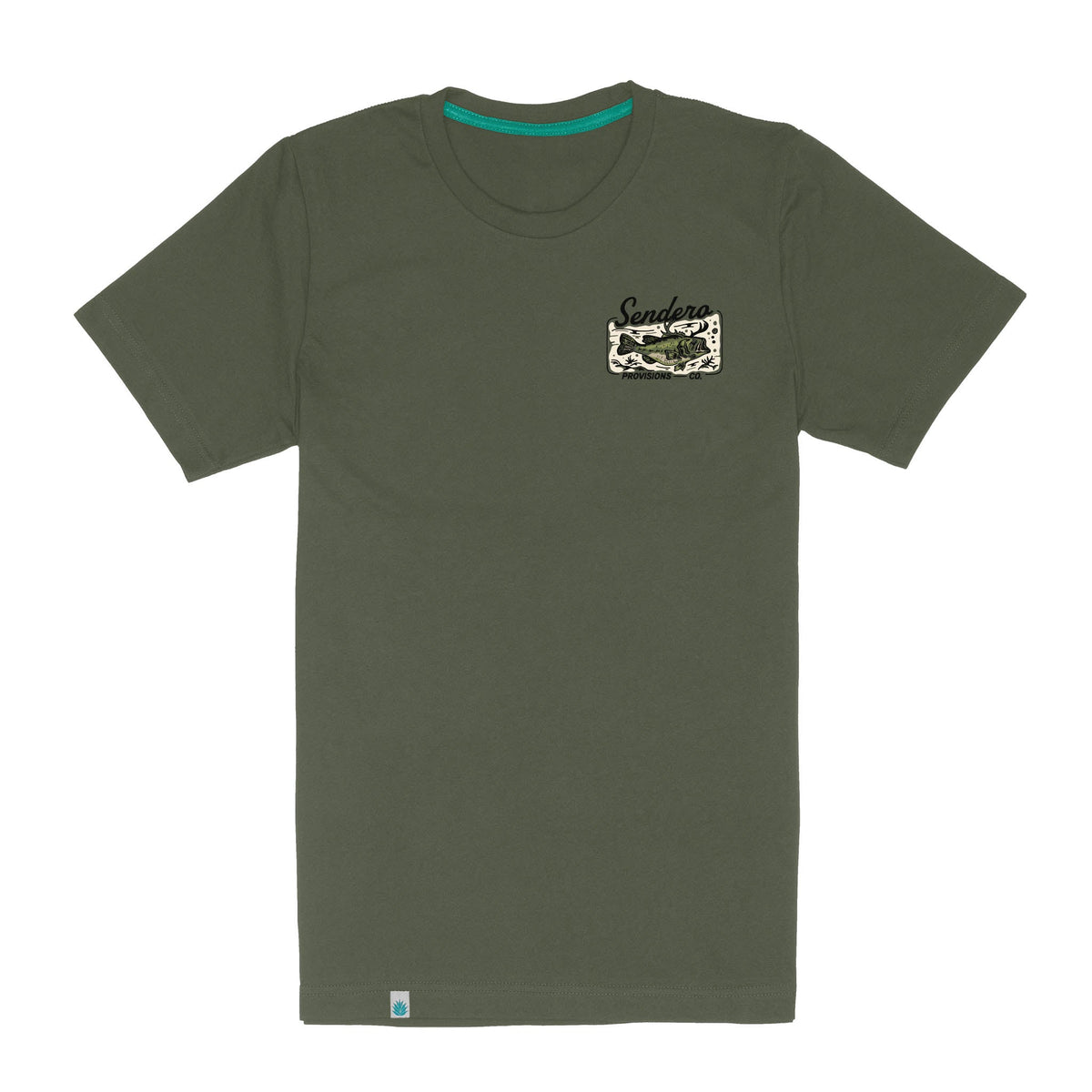 Sendero Provisions Co. Men's Deer Fishers T-Shirt, Army Green – front