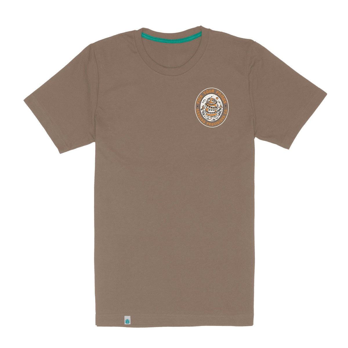 Sendero Provisions Co. Men's Pick Your Poison T-Shirt, Light Brown – front