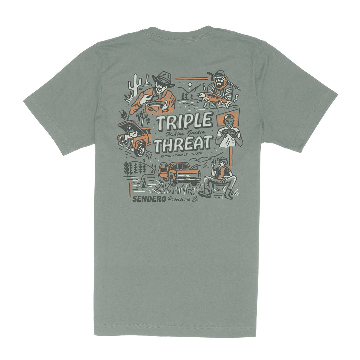 Sendero Provisions Co. Men's Triple Threat T-Shirt, Laguna – back