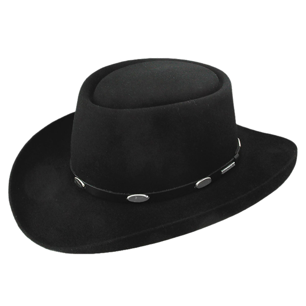 Stetson men's 5X Royal Flush cowboy hat with wide brim and leather band, showcasing classic western style and quality craftsmanship.