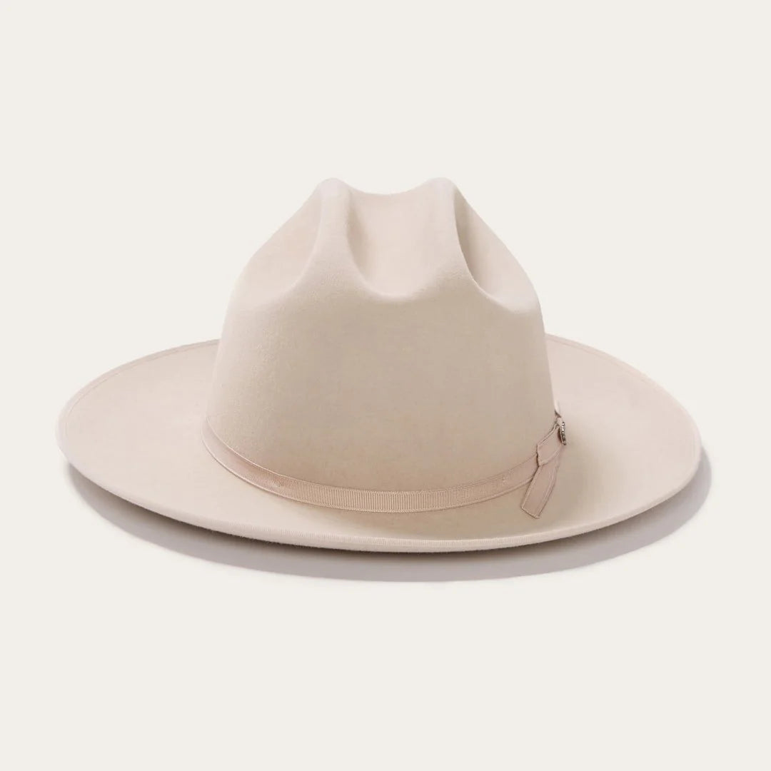 Stetson Men's 6X Open Road cowboy hat in Silverbelly with a wide brim and classic western style.