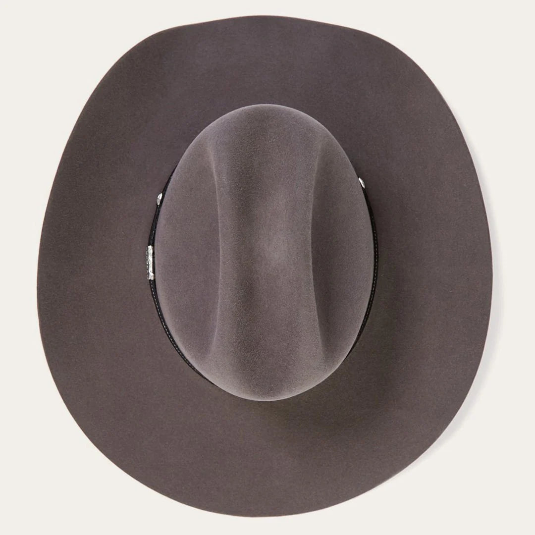 Stetson Men's Angus 6X Cowboy Hat, Charcoal – top