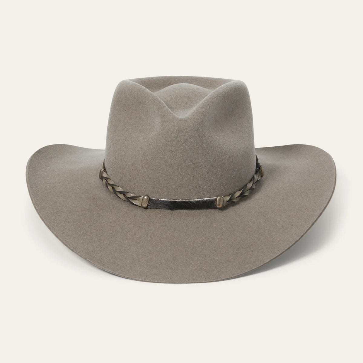 Stetson Men's Drifter 4X cowboy hat in stone color with wide brim and classic western style, made from high-quality felt material.