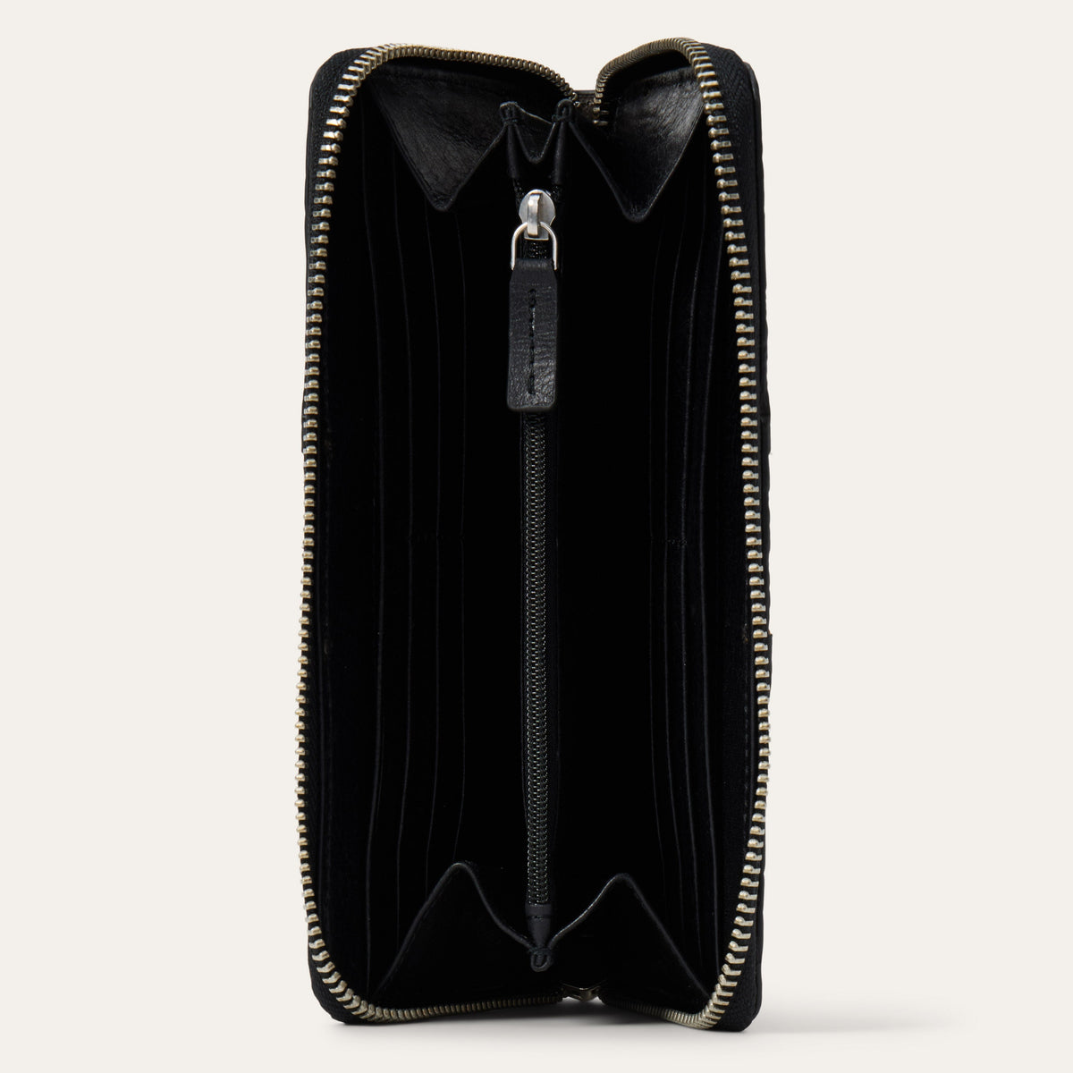 Stetson Hair-On-Hide Tooled Zip Wallet by Gem Dandy featuring intricate tooling and genuine leather construction.