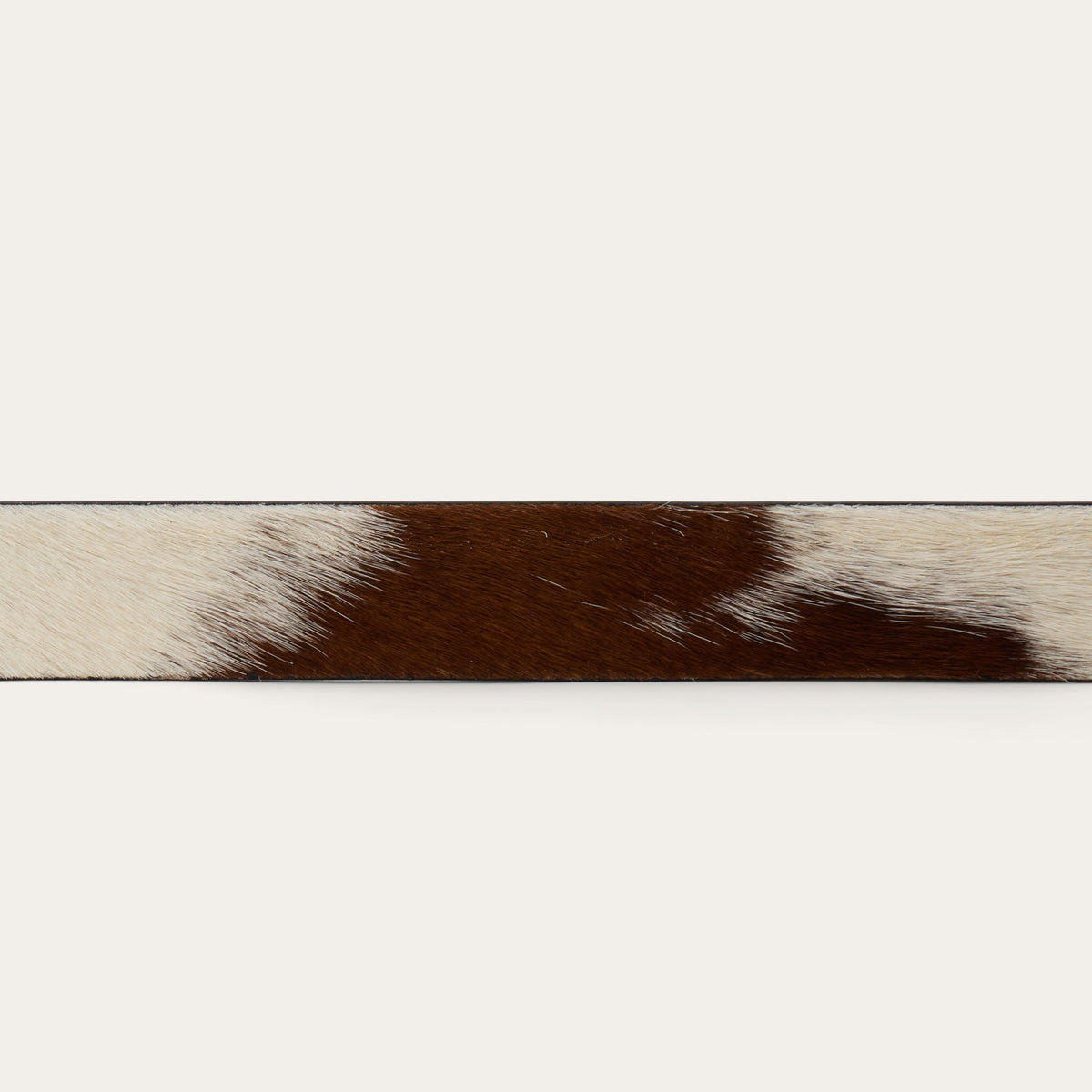 Stetson Women's Hair-On-Hide Southwestern Buckle Belt, Brown/White – hair-on detail