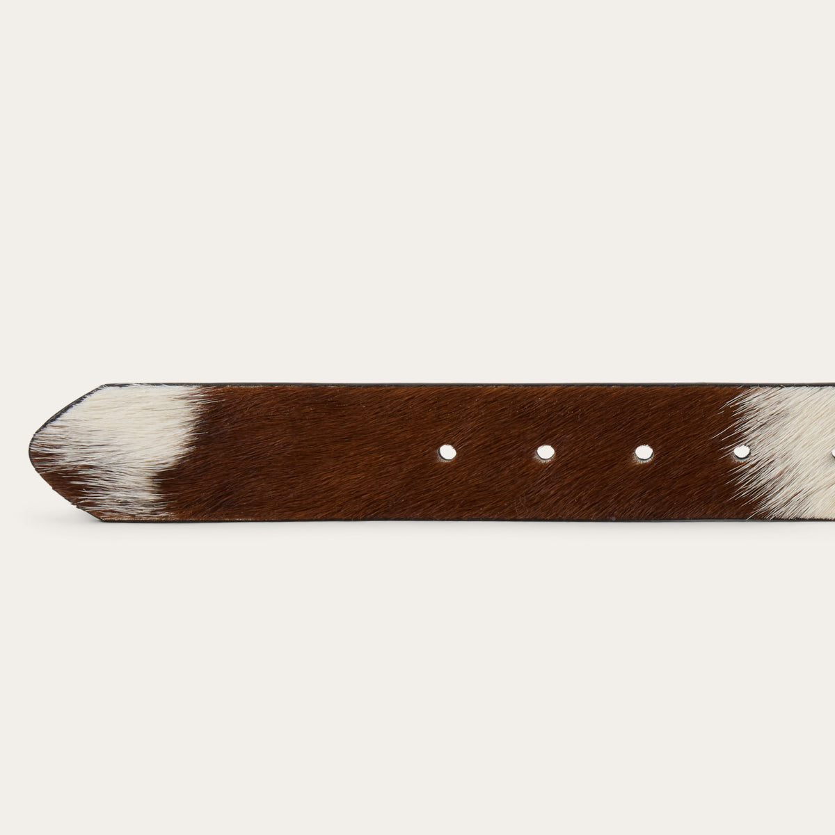 Stetson Women's Hair-On-Hide Southwestern Buckle Belt, Brown/White – tip
