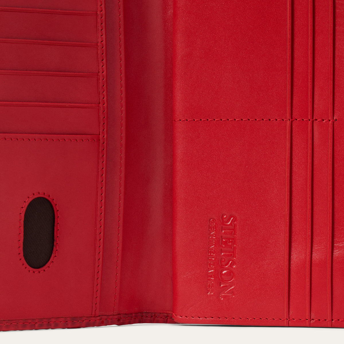 Stetson Women's Lizard Embossed Front Flap Wallet, Red – inside detail 2