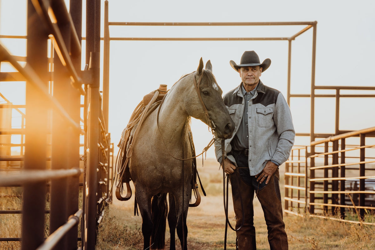 STS Ranchwear Men's Wacey Wool Jacket, Heather Gray – lifestyle
