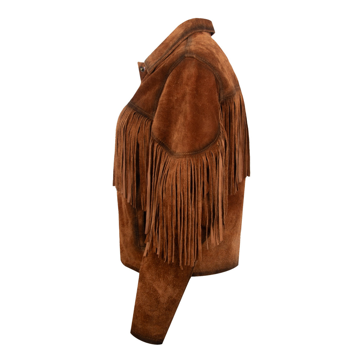 STS Ranchwear Women's Calamity Suede Fringe Jacket, Rust – side