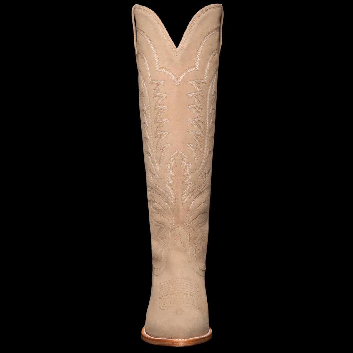 Tecovas Women's The Abby Tall Western Boot, Driftwood Suede – front