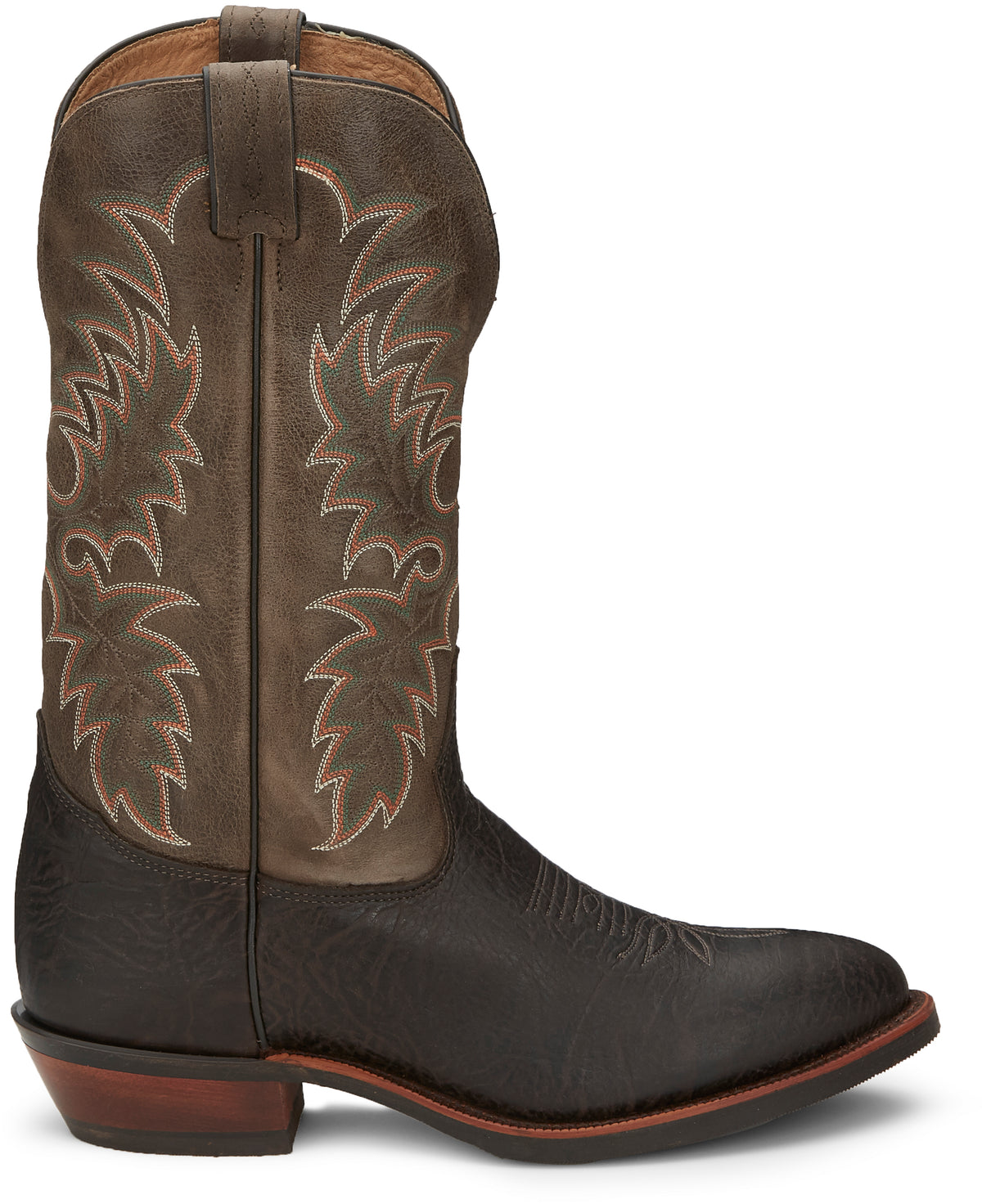 Tony Lama men's Krauss 13-inch Western boots in chocolate leather, featuring traditional Western boot design and stitching details.