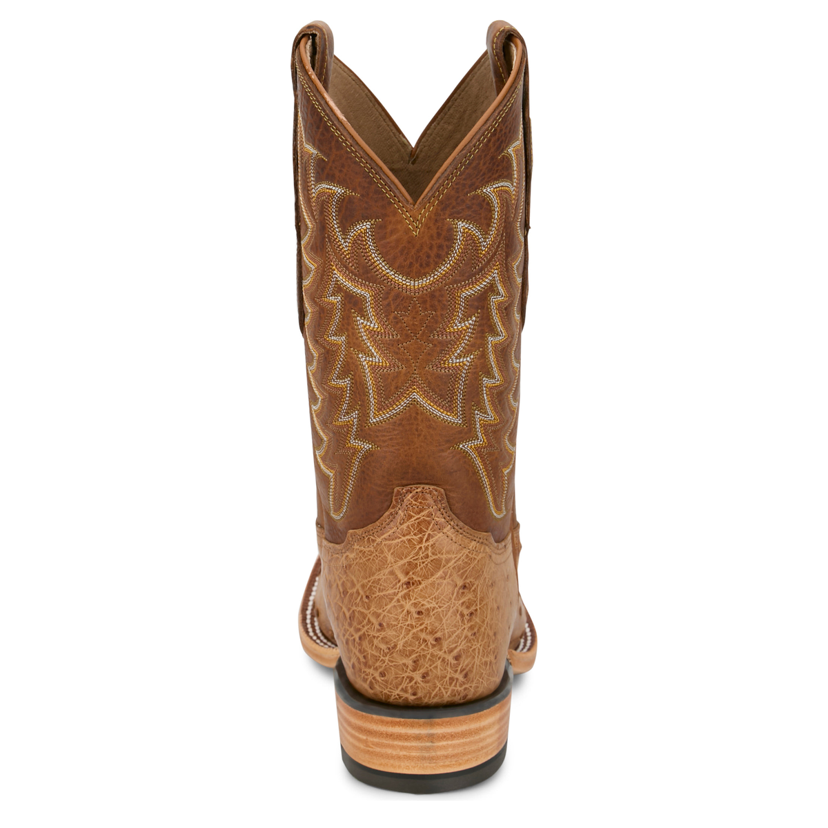Tony Lama Men's Juan 11" Full Quill Ostrich Western Boot, Brown – heel