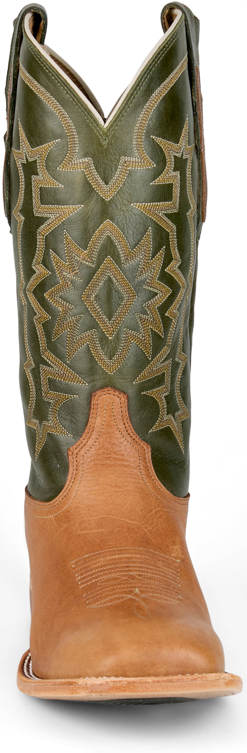 Tony Lama Men's Samuel 13-inch tan cowboy boots with detailed leather stitching and classic Western style.