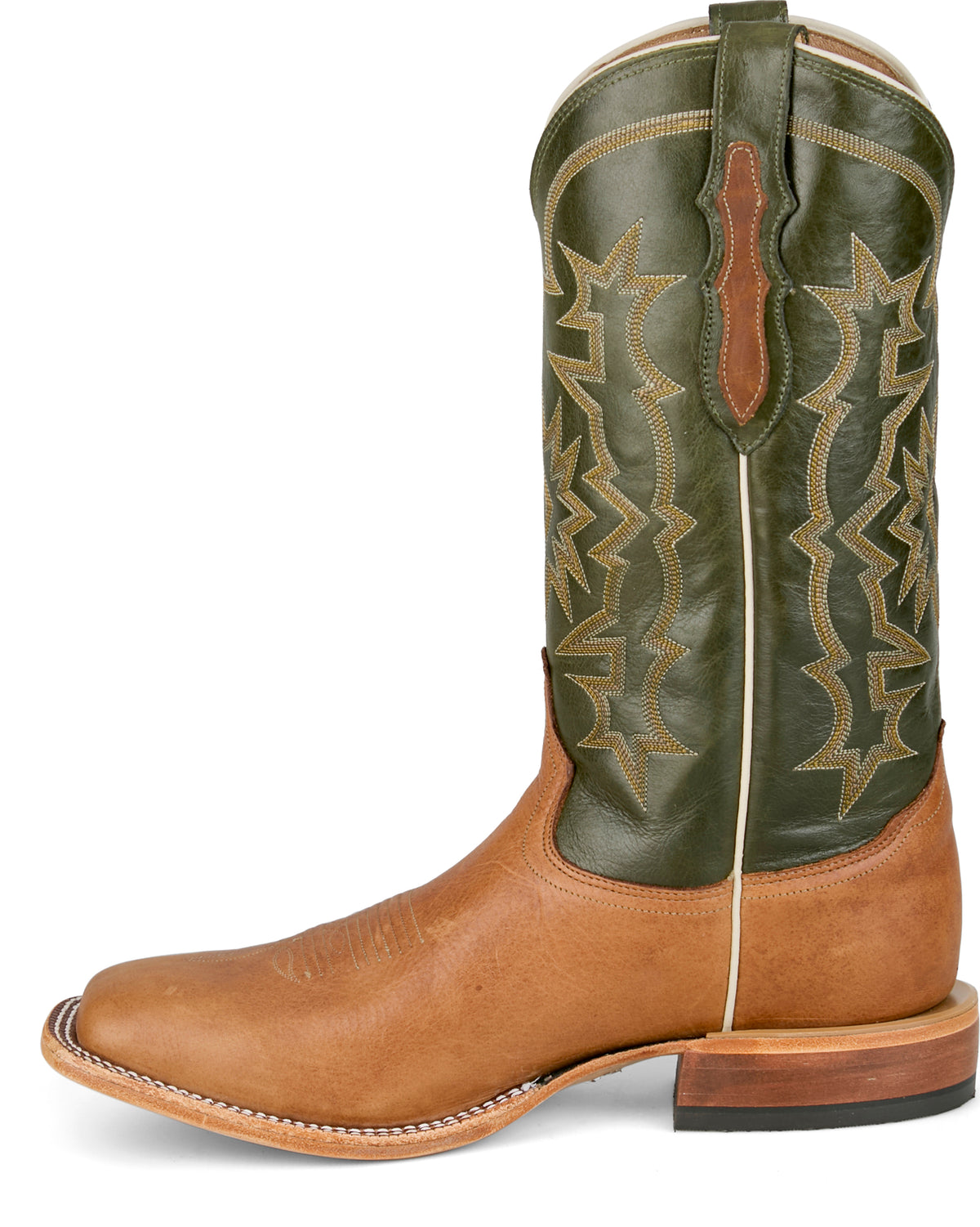 Tony Lama Men's Samuel 13-inch tan cowboy boots with leather construction and classic western style.