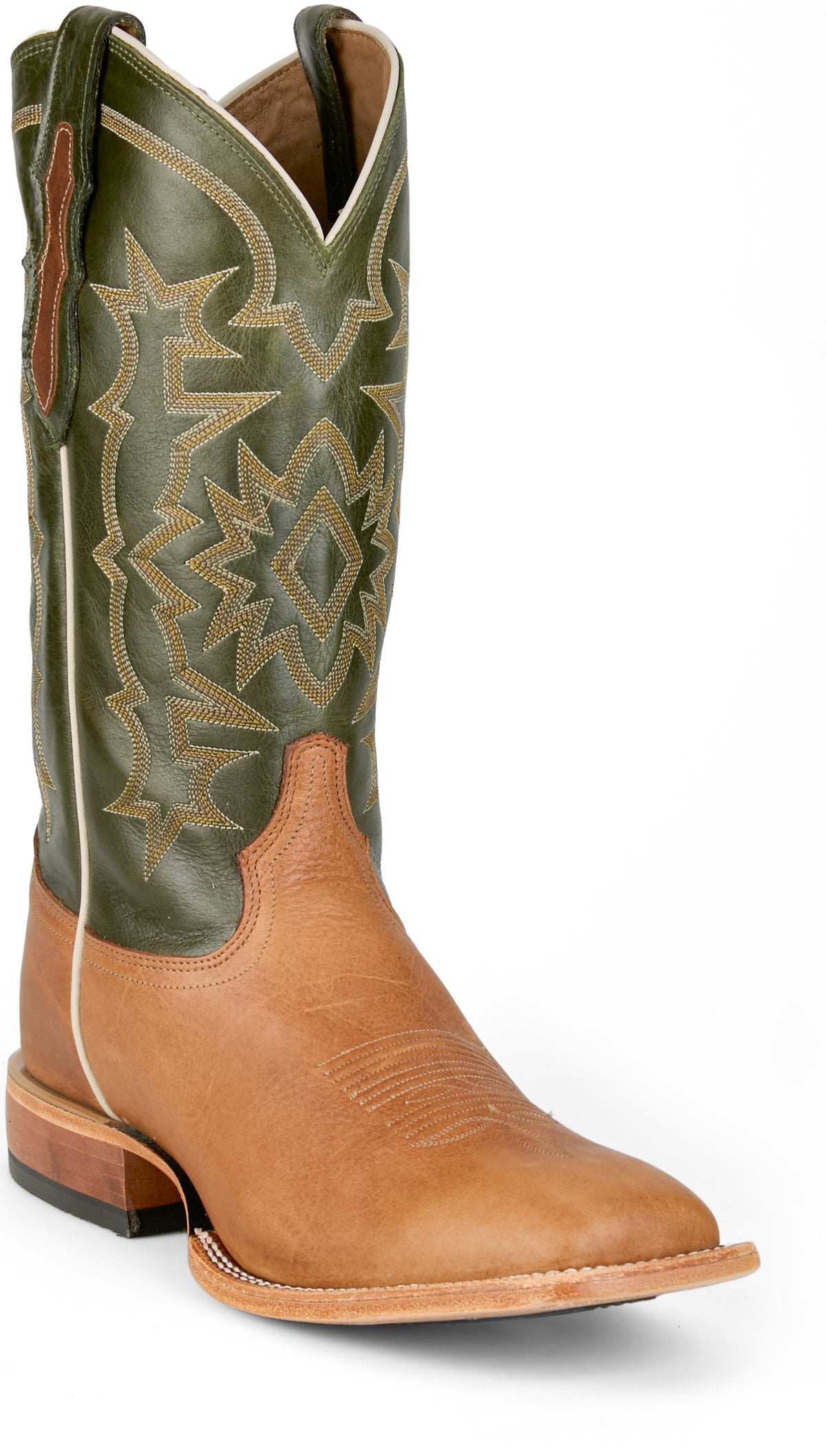 Tony Lama Men's Samuel 13-inch tan boots with leather construction and classic Western style.