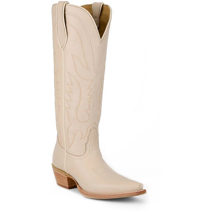 Tony Lama Women's Jess 15-inch Western Boots featuring classic leather design and detailed stitching.