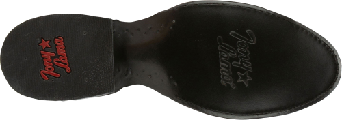 Tony Lama Men's Zony Black 12-inch medium round toe boots with classic Western style and black leather finish.