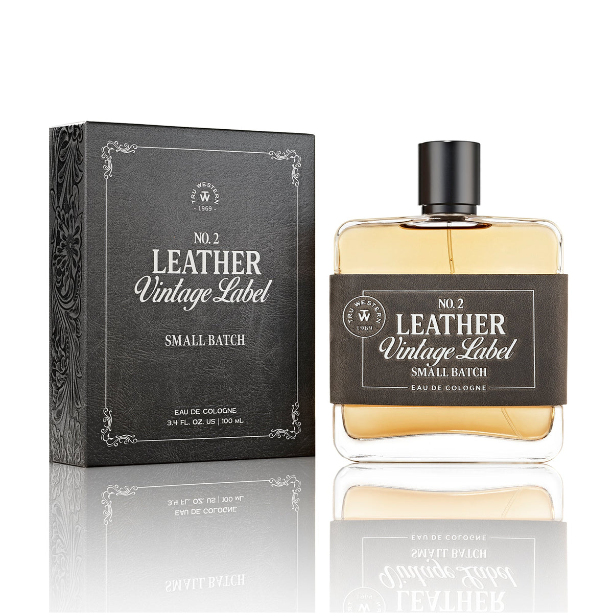Tru Fragrance & Beauty Men's No. 2 Leather Vintage Label Small Batch Cologne – with box