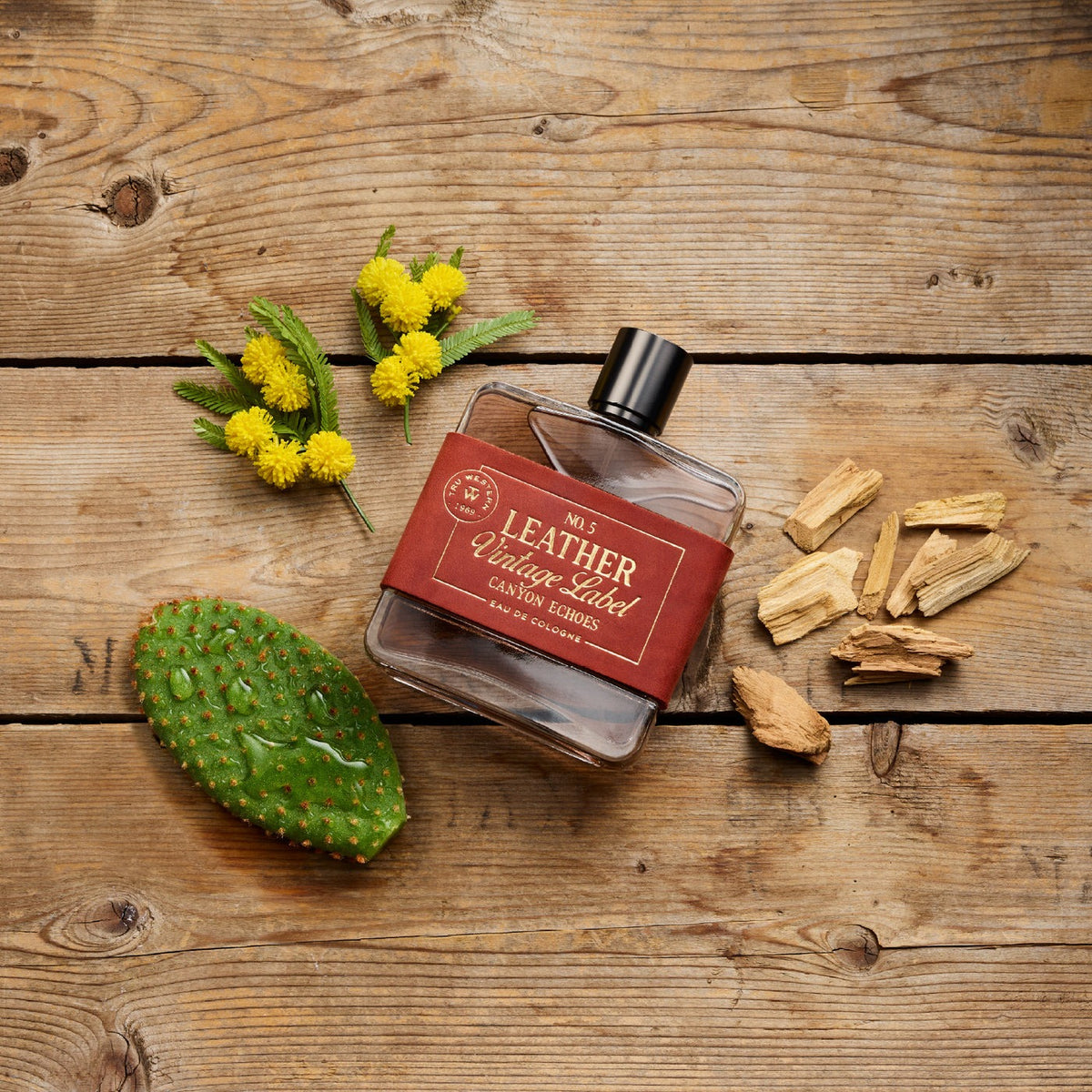 Tru Fragrance & Beauty Men's No. 5 Leather Vintage Label Canyon Echoes Cologne – lifestyle 2