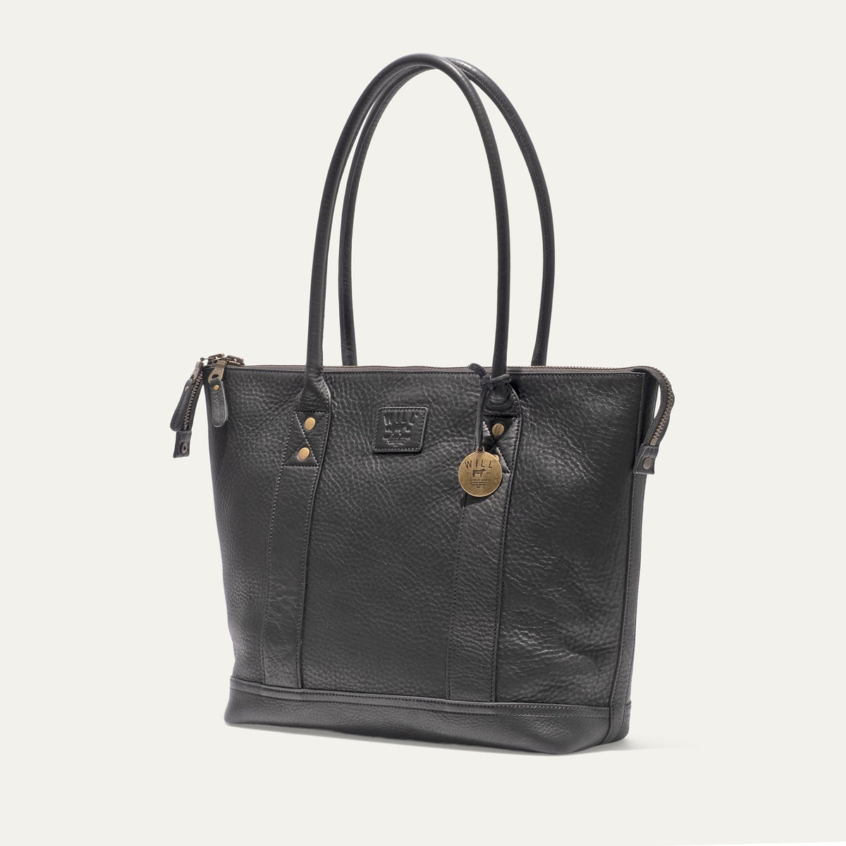 Will Leather Goods Twenty Four Seven leather tote bag with sturdy handles and spacious interior, stylishly crafted for everyday use.