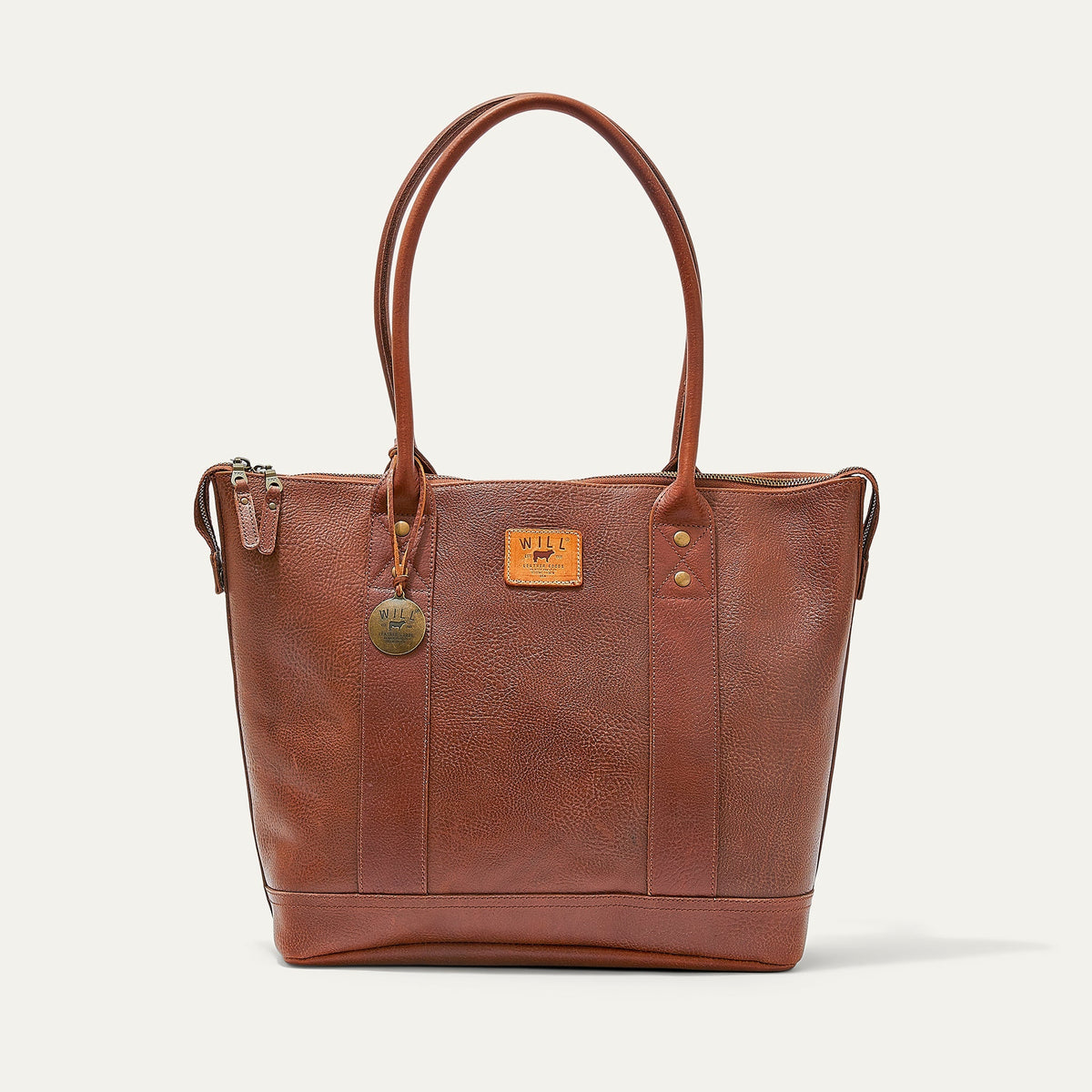 Will Leather Goods Twenty Four Seven Leather Tote bag with sturdy handles and spacious interior for everyday use.