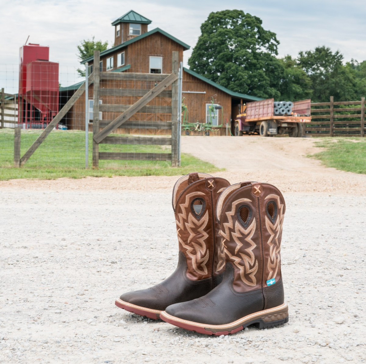 Twisted X Men's 12" Waterproof Alloy Toe Western Work Boot, Smokey Chocolate & Spice – lifestyle