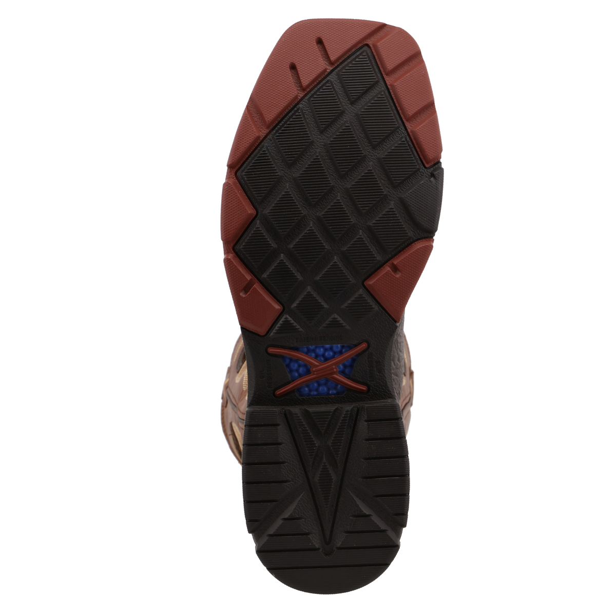 Twisted X Men's 12" Waterproof Alloy Toe Western Work Boot, Smokey Chocolate & Spice – sole