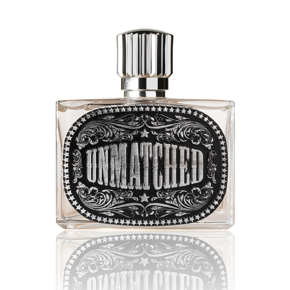 Unmatched Cologne by Tru Fragrance & Beauty bottle with sleek black and gold design, showcasing the fragrance packaging.