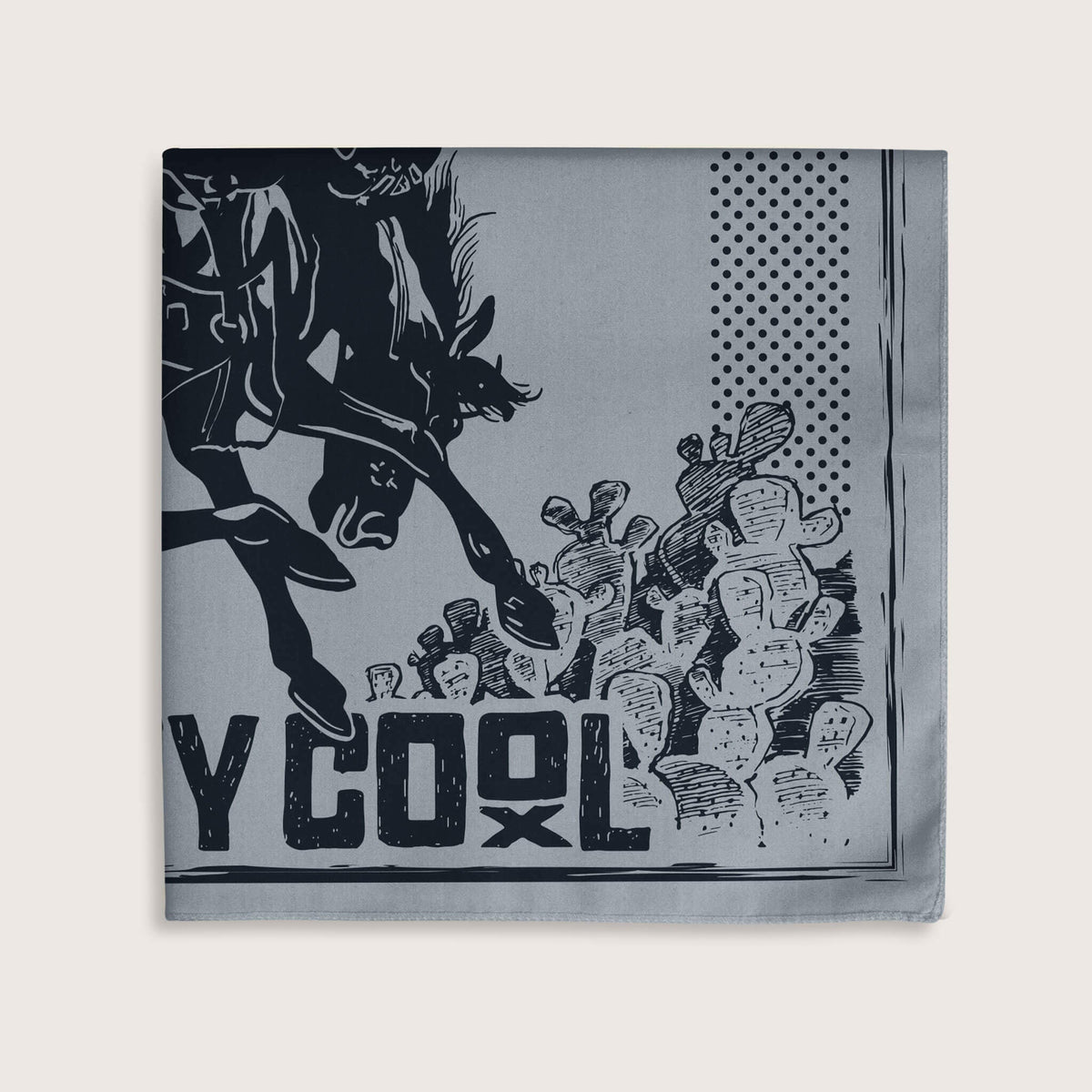 Cowboy Cool Untamed Western Bandana featuring a bold, rustic design with southwestern patterns on soft fabric.