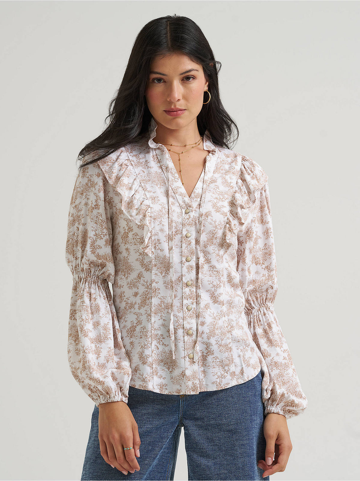 Women's Lainey Wilson x Wrangler Folk Floral Blouse - Folk Floral - alternate view 1