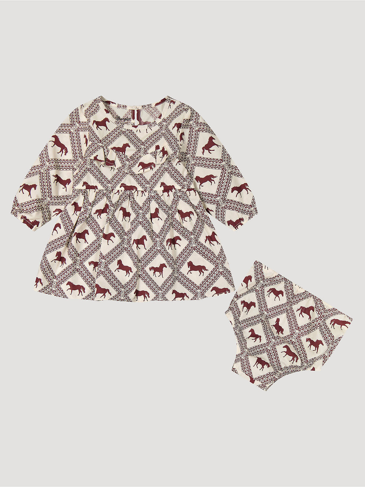 Wrangler Baby Girls Dress Cream Horse Print 112385530 - view 1