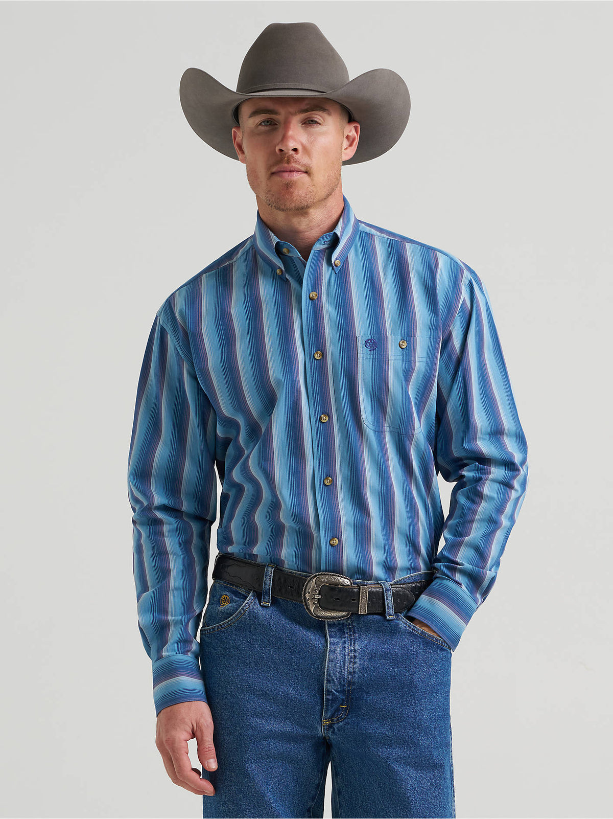 Wrangler Mens Blue Mutli 112385362 - view 1
