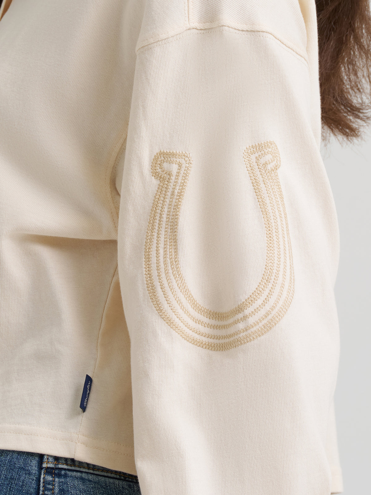 Wrangler Women's Western Polo Shirt, Cream – detail 2