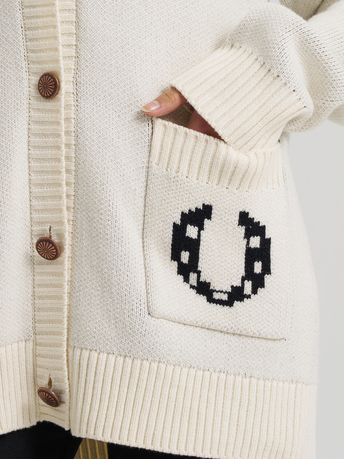 Wrangler Retro Women's Vintage Sweater Cardigan, White – detail 3